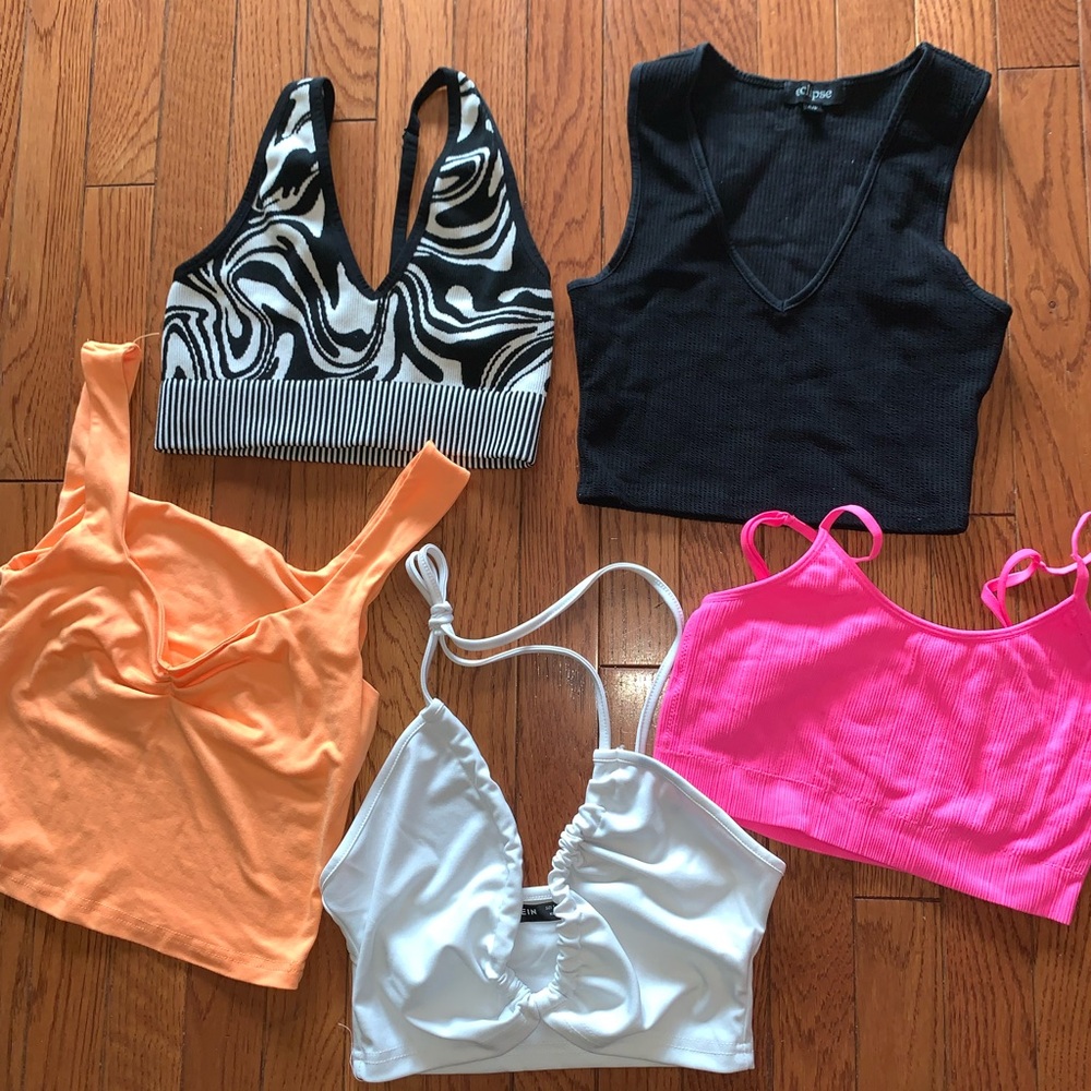 Trendy Women's Crop Tops Set